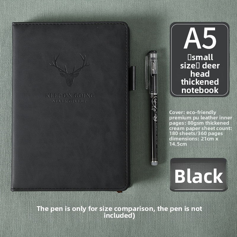 Thick leather-bound notepad
