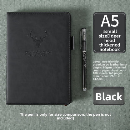 Thick leather-bound notepad