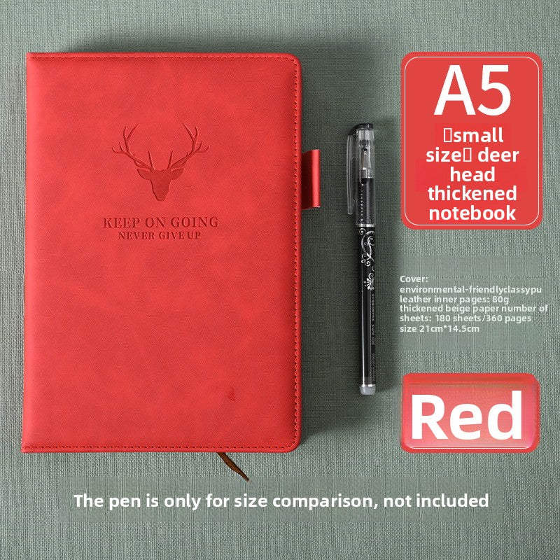 Thick leather-bound notepad