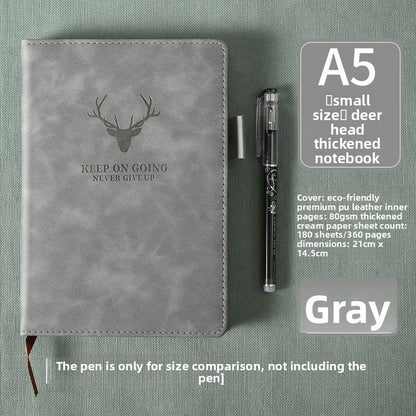 Thick leather-bound notepad