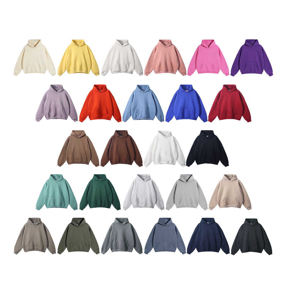 Thick-lined hooded sweatshirt