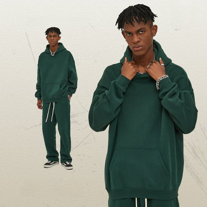 Thick-lined hooded sweatshirt