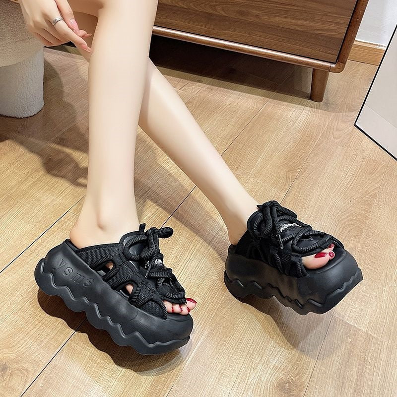 Thick-soled flip-flops