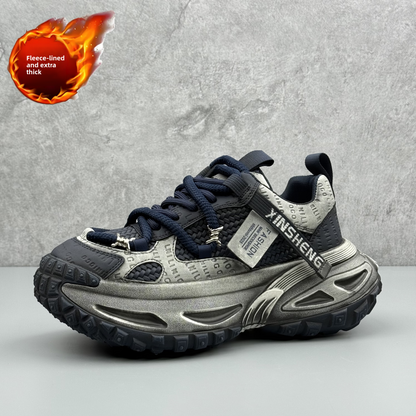 Thick-soled height-increasing sneakers