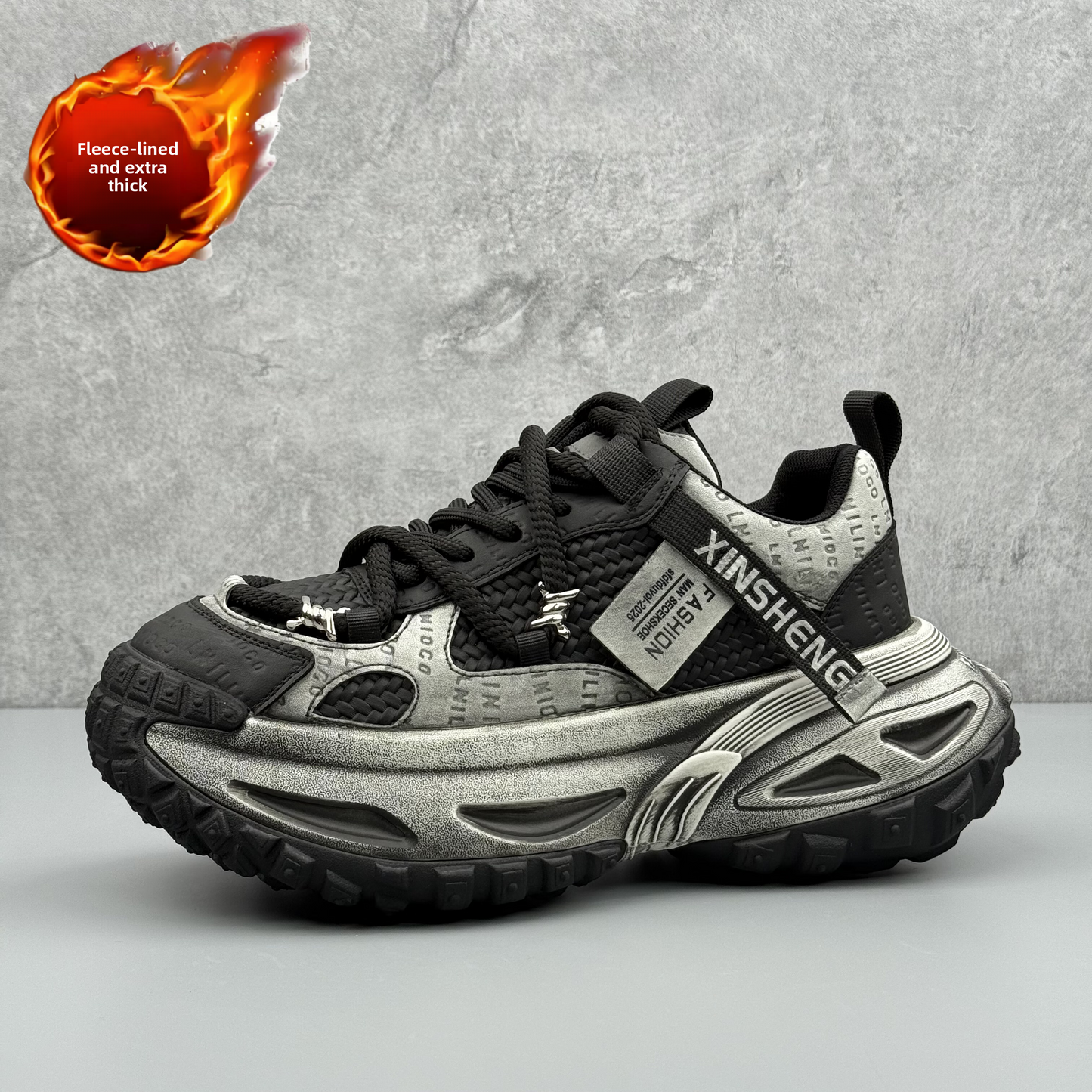 Thick-soled height-increasing sneakers