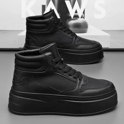 Thick-Soled High-Top Men's Shoes