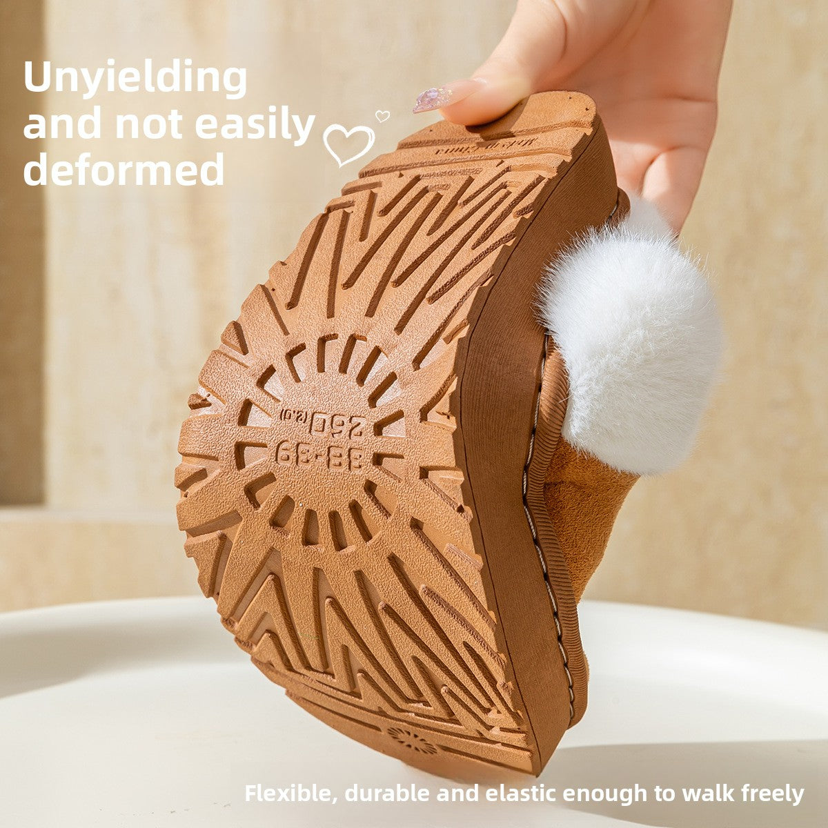 Thick-soled, non-slip, warm, and comfortable slippers