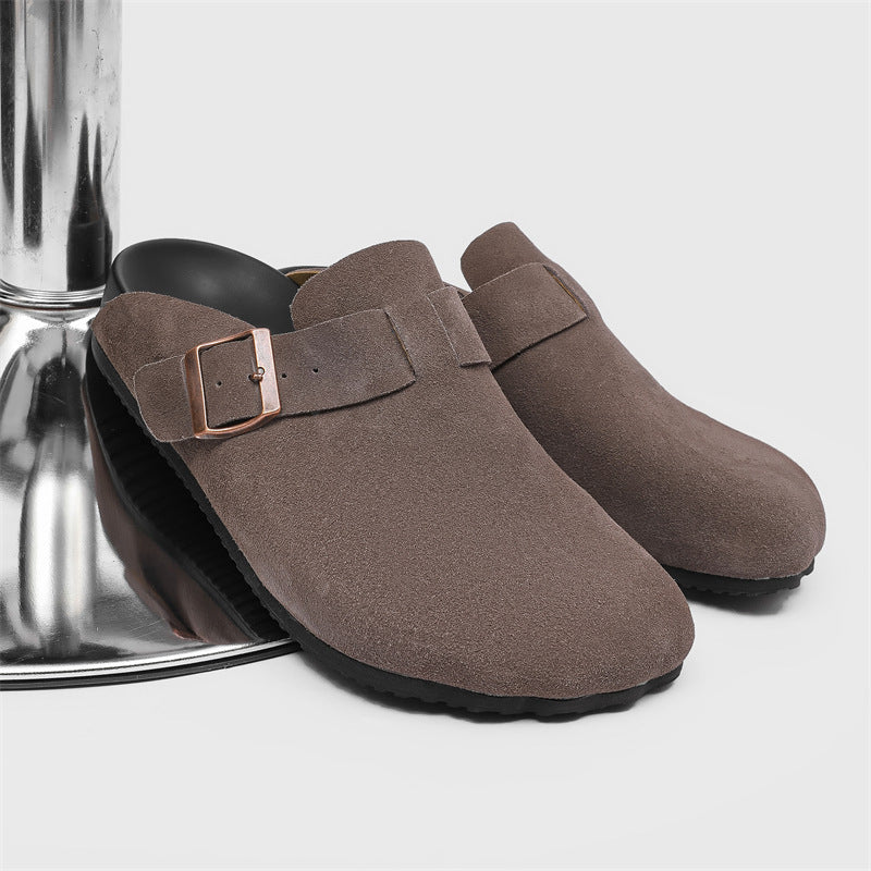 Thick-soled retro flip-top Boken shoes