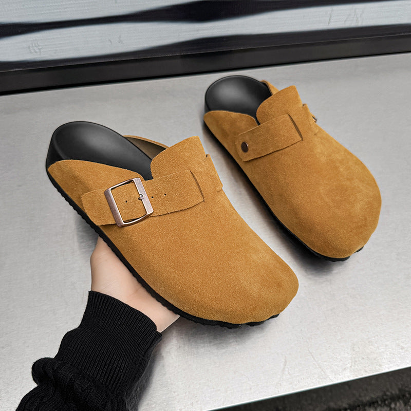 Thick-soled retro flip-top Boken shoes