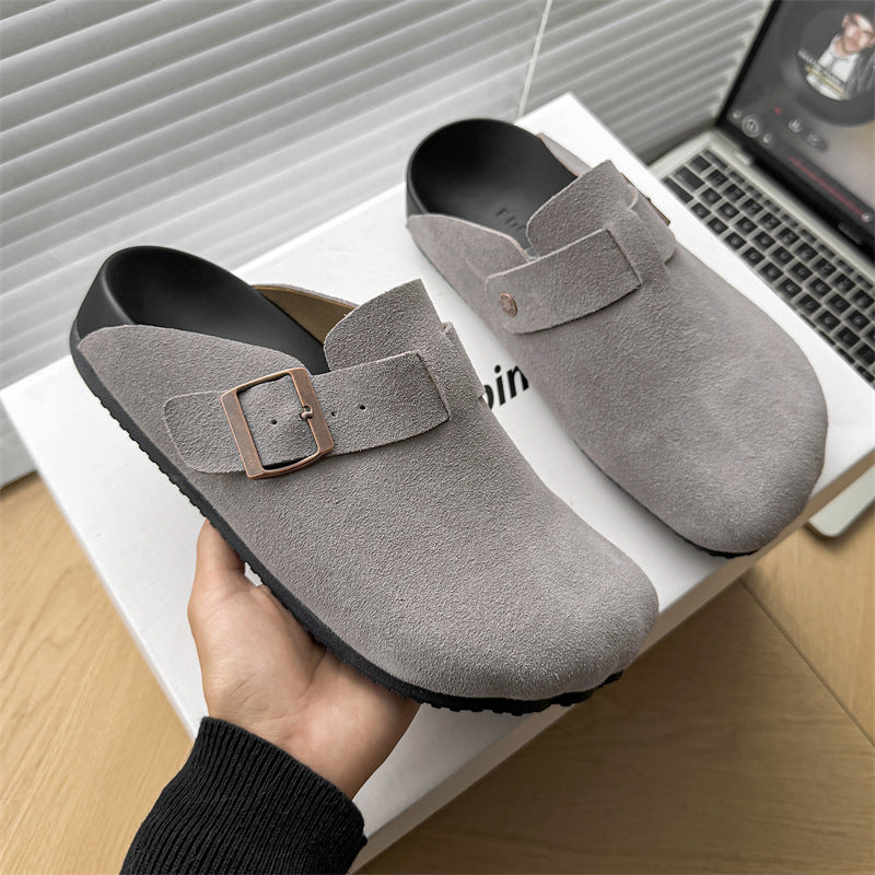 Thick-soled retro flip-top Boken shoes