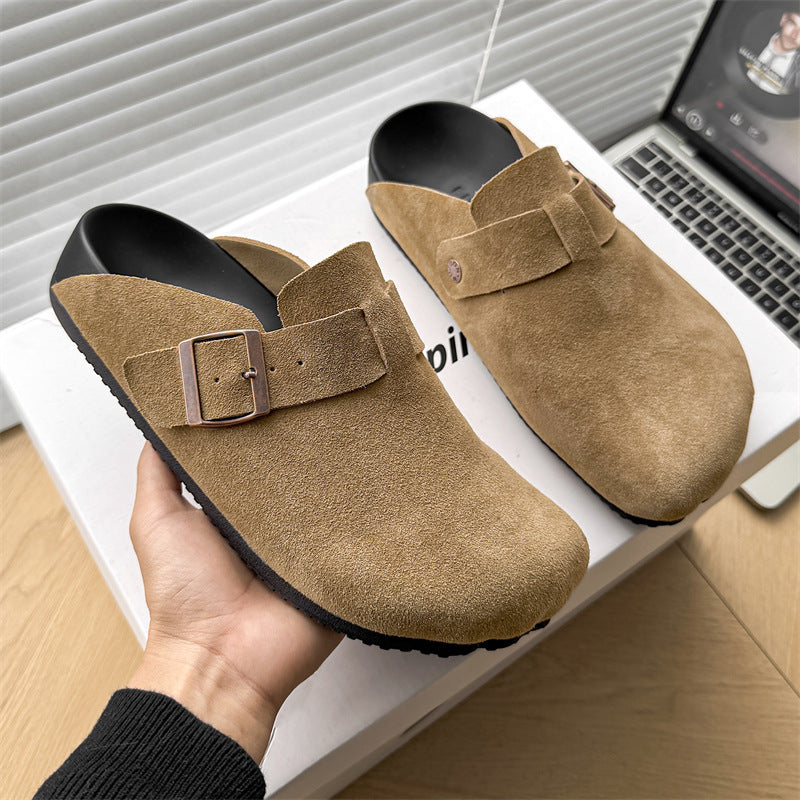 Thick-soled retro flip-top Boken shoes