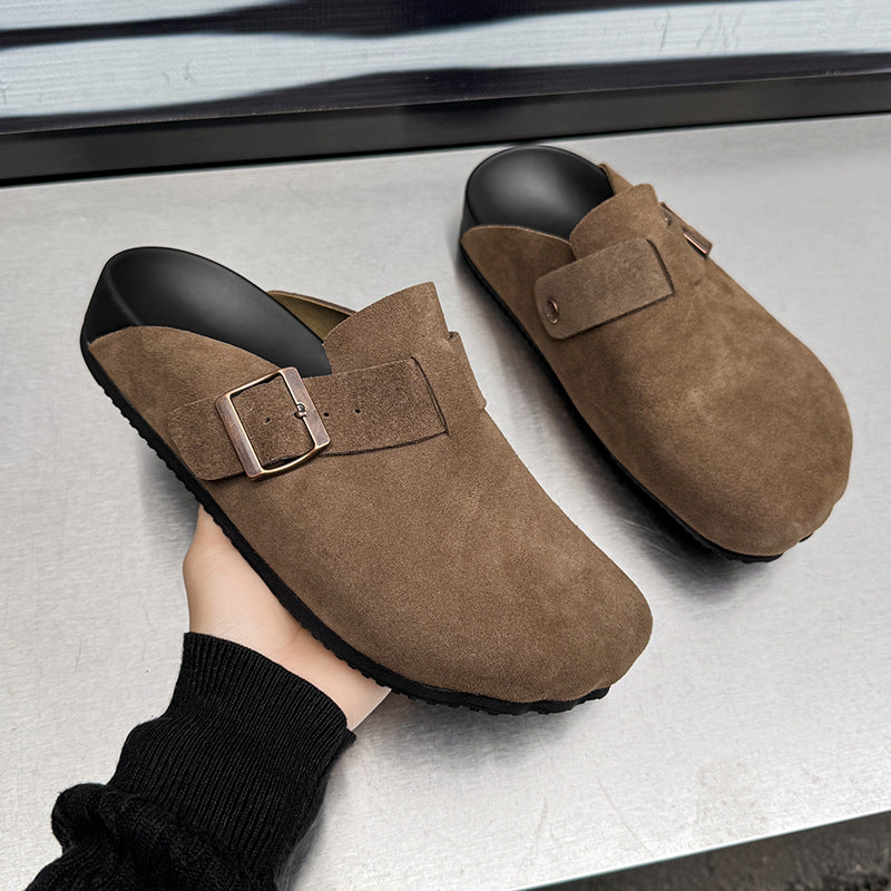 Thick-soled retro flip-top Boken shoes