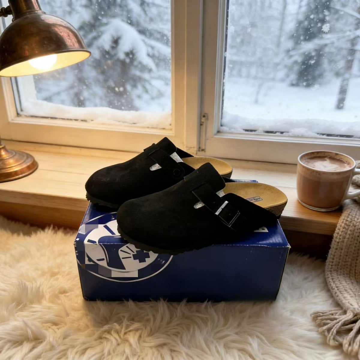 Thick-Soled Slippers for Outdoor Wear, Same Style Birkenstock Height-Increasing Closed-Toe Slippers