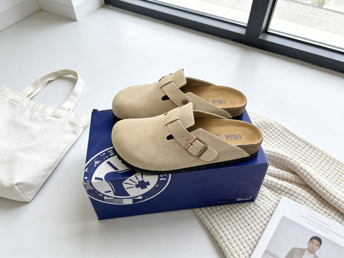 Thick-Soled Slippers for Outdoor Wear, Same Style Birkenstock Height-Increasing Closed-Toe Slippers