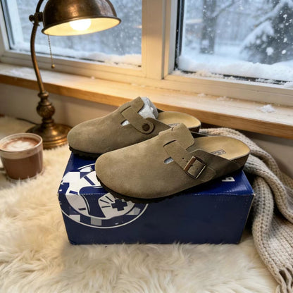 Thick-Soled Slippers for Outdoor Wear, Same Style Birkenstock Height-Increasing Closed-Toe Slippers