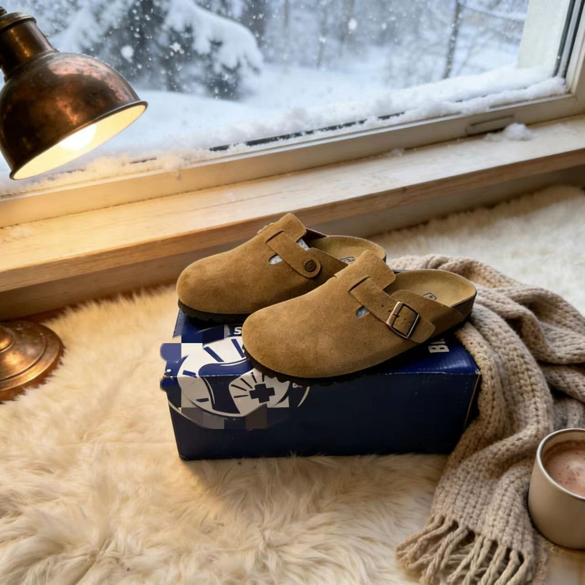 Thick-Soled Slippers for Outdoor Wear, Same Style Birkenstock Height-Increasing Closed-Toe Slippers