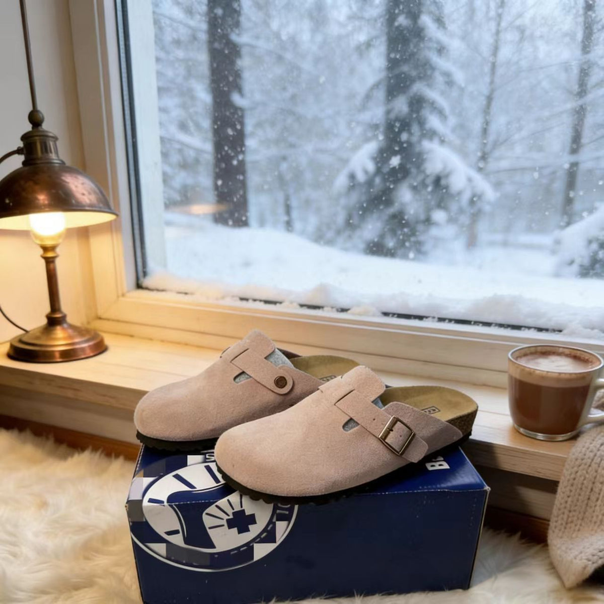 Thick-Soled Slippers for Outdoor Wear, Same Style Birkenstock Height-Increasing Closed-Toe Slippers