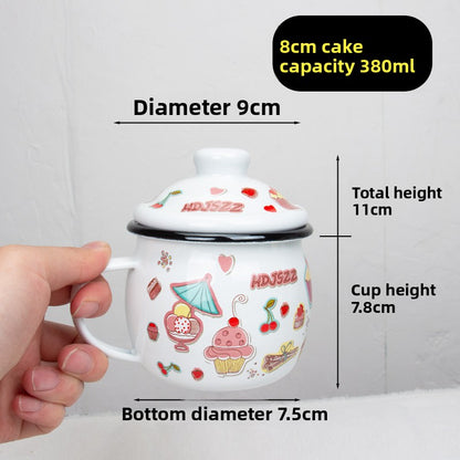 Thickened and cute enamel water cup