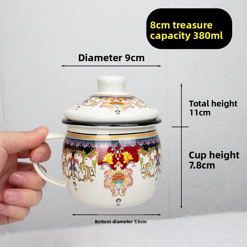 Thickened and cute enamel water cup