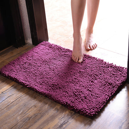 Thickened and encrypted ultra-fine fiber Chenille floor mat
