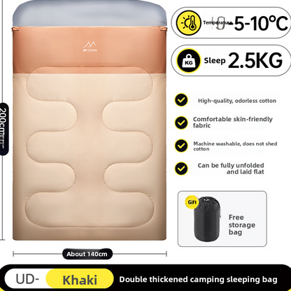 Thickened Cold-proof Sleeping Bag for Outdoor Camping