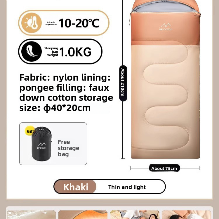 Thickened Cold-proof Sleeping Bag for Outdoor Camping