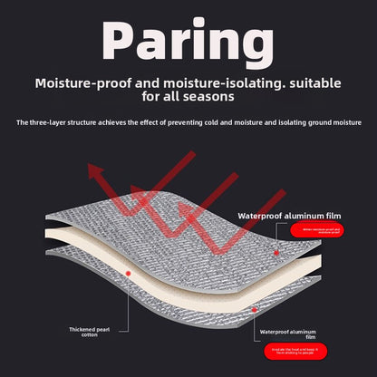 Thickened Double-Sided Aluminum Camping Mat with Storage Bag