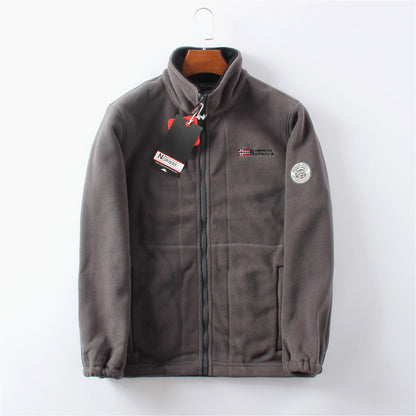 Thickened double-sided fleece coat with added insulation