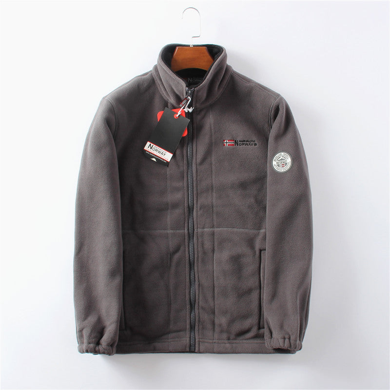 Thickened double-sided fleece coat with added insulation