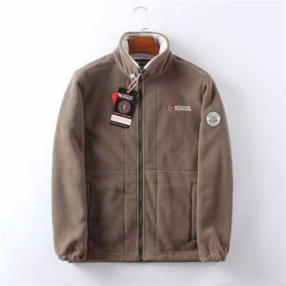 Thickened double-sided fleece coat with added insulation