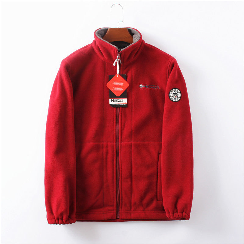 Thickened double-sided fleece coat with added insulation