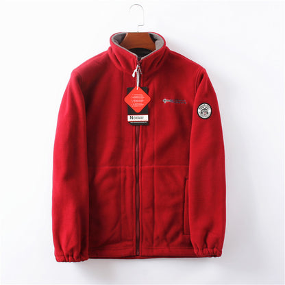 Thickened double-sided fleece coat with added insulation