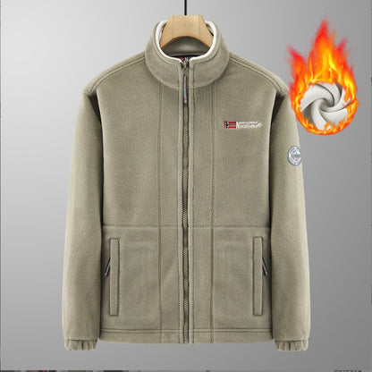Thickened double-sided fleece coat with added insulation