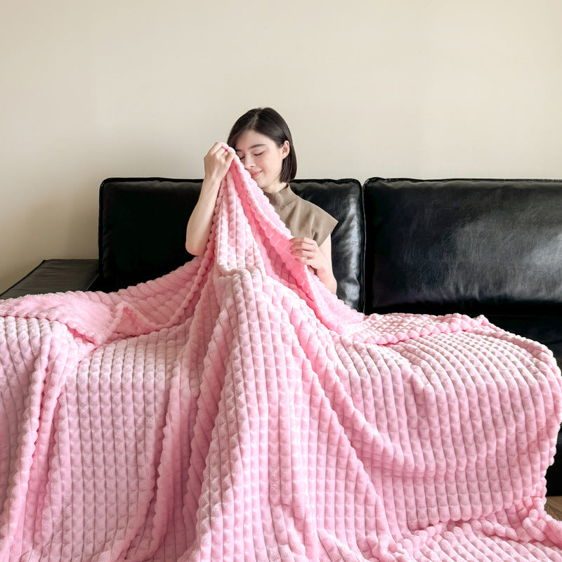 Thickened Flannel Plaid Blanket