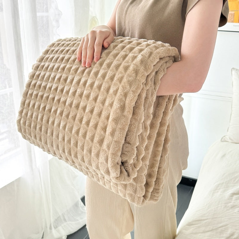 Thickened Flannel Plaid Blanket