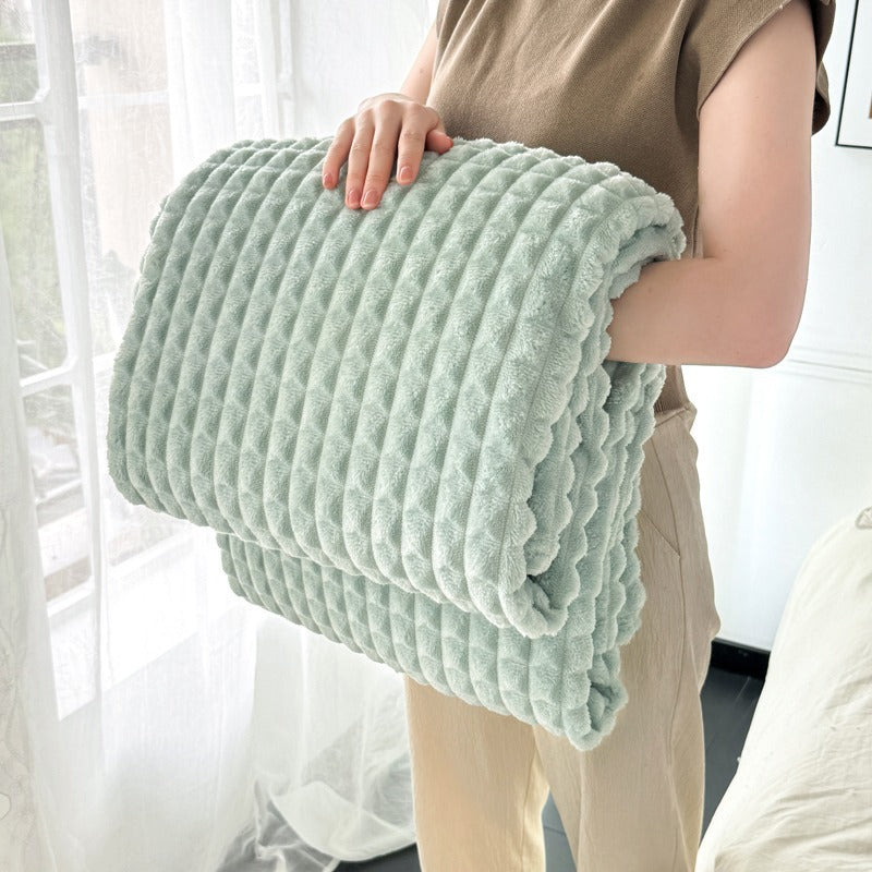 Thickened Flannel Plaid Blanket