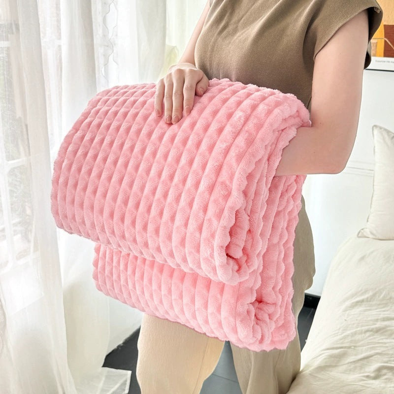 Thickened Flannel Plaid Blanket