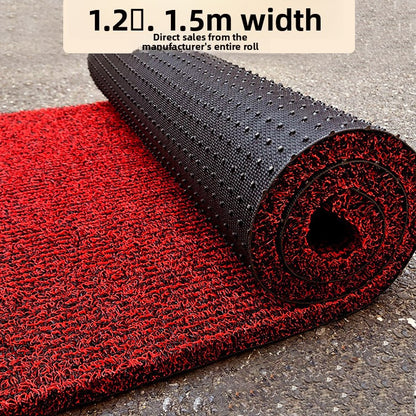 Thickened free-cut silk ring floor mat