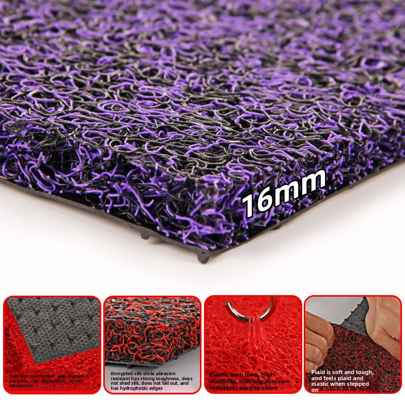 Thickened free-cut silk ring floor mat