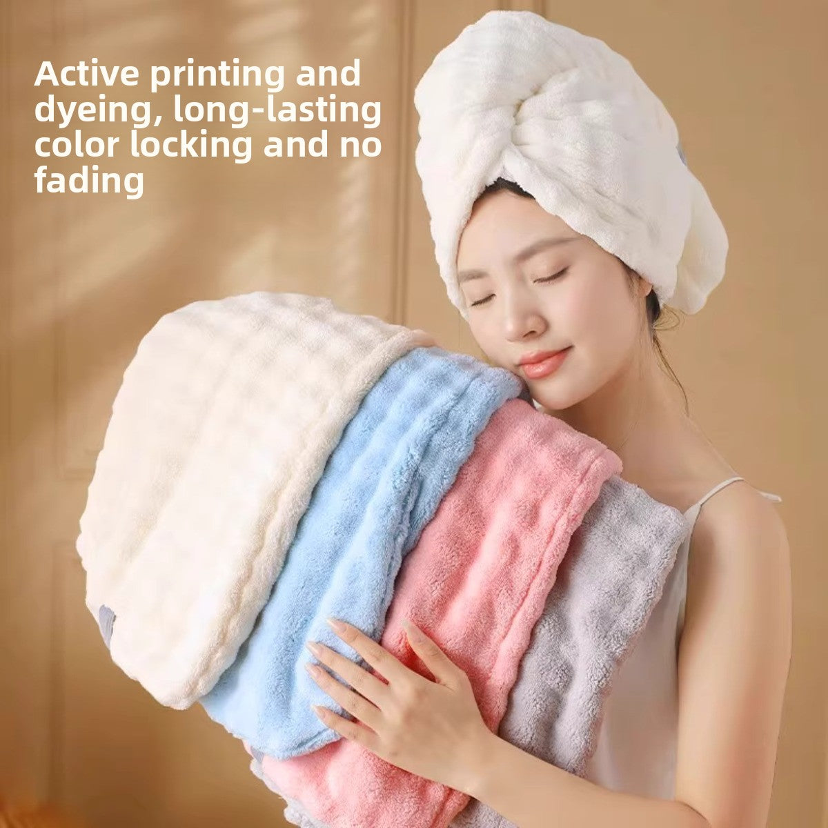 Thickened home hair drying cap