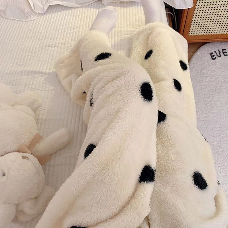 Thickened hooded bathrobe long nightgown