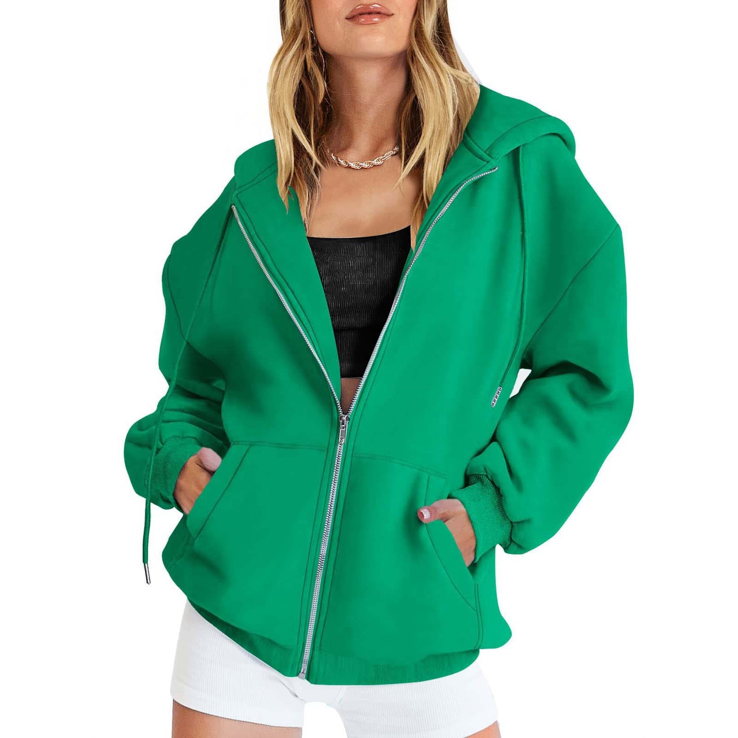 Thickened Hooded Zipper Sweatshirt