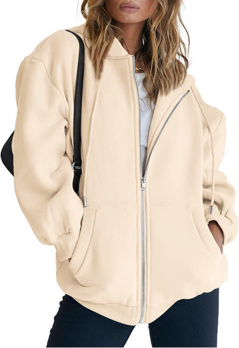 Thickened Hooded Zipper Sweatshirt
