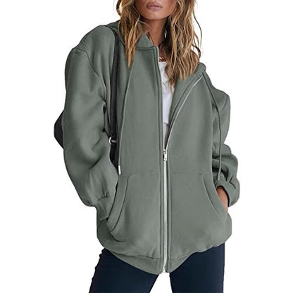 Thickened Hooded Zipper Sweatshirt