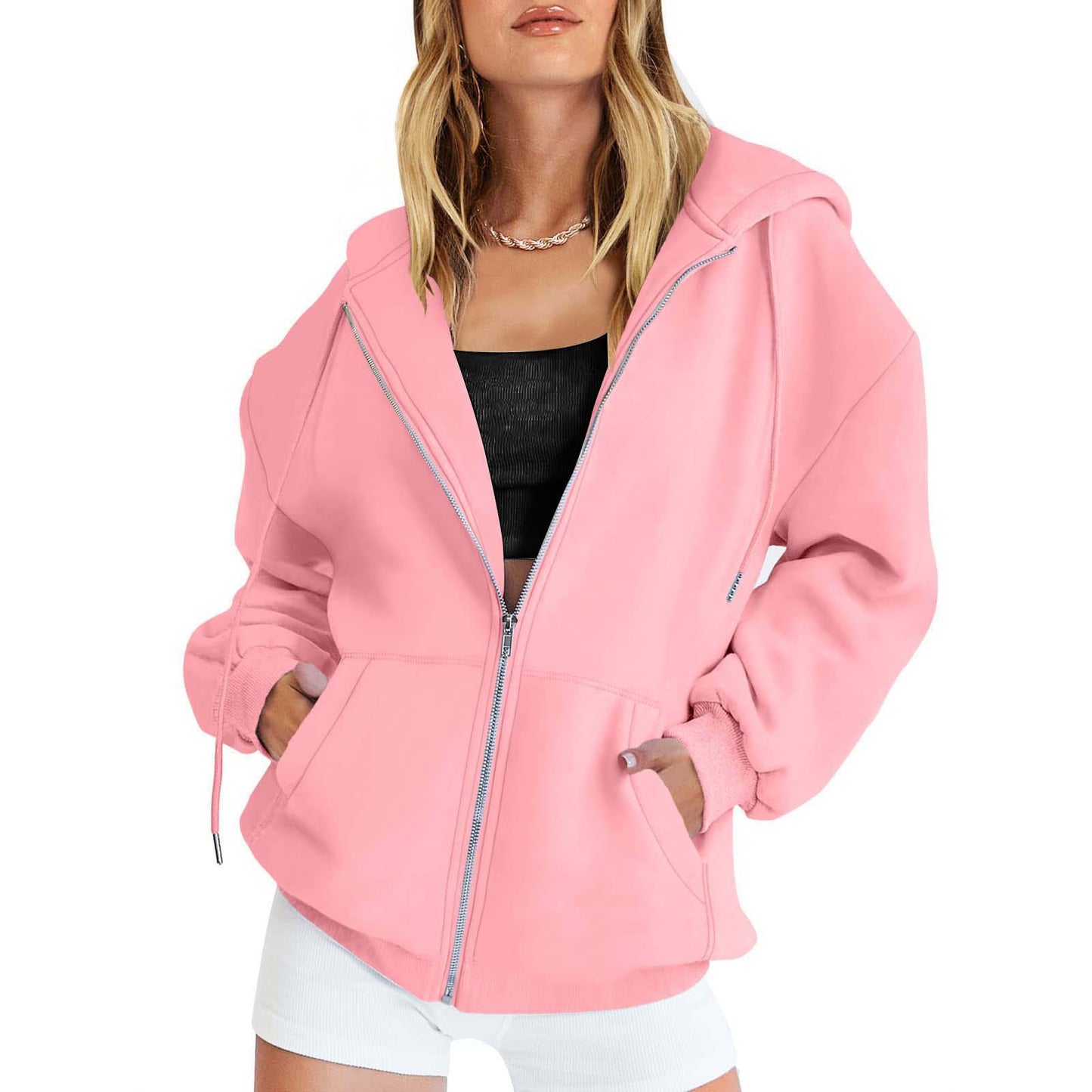 Thickened Hooded Zipper Sweatshirt