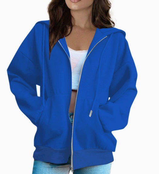 Thickened Hooded Zipper Sweatshirt