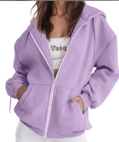 Thickened Hooded Zipper Sweatshirt