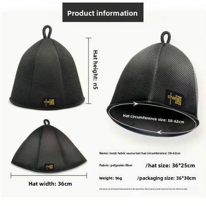 Thickened Mesh Sauna Hat,