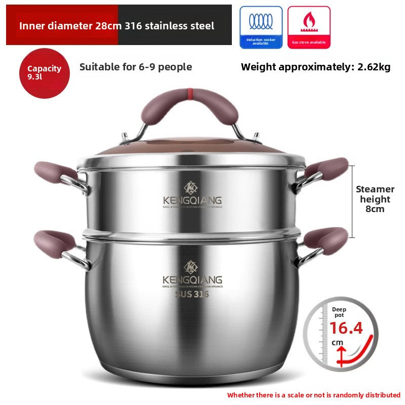 Thickened multi-layer steamer