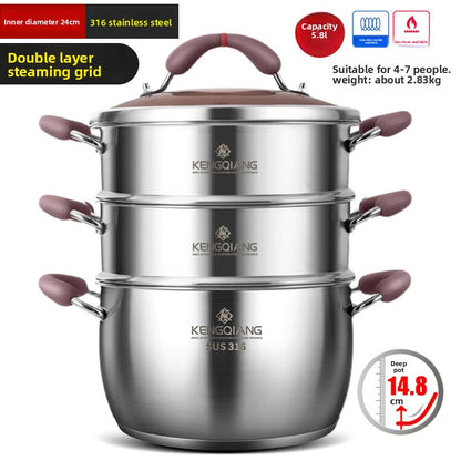 Thickened multi-layer steamer